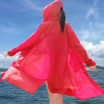 Ženska duga jakna s UV zaštitom, prozračna, za outdoor vožnju bicikom, lagana