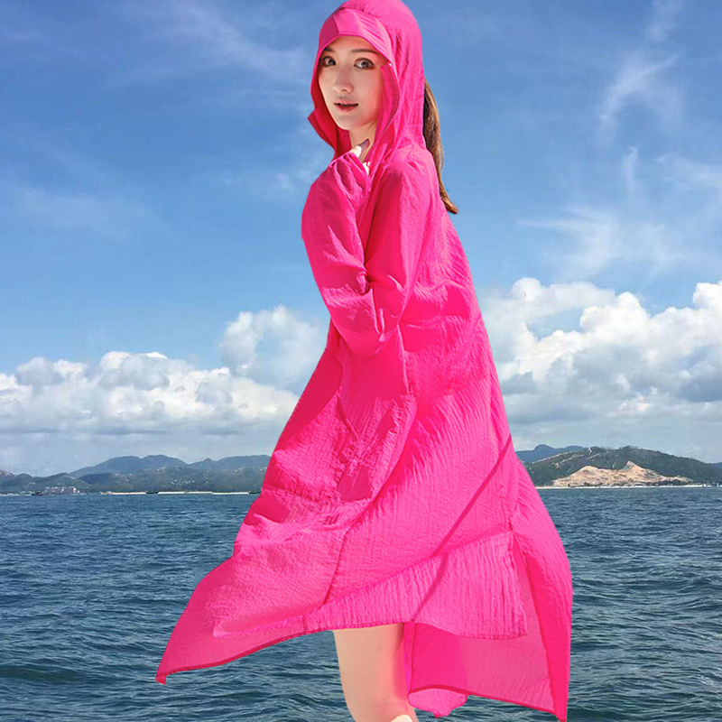 Ženska duga jakna s UV zaštitom, prozračna, za outdoor vožnju bicikom, lagana