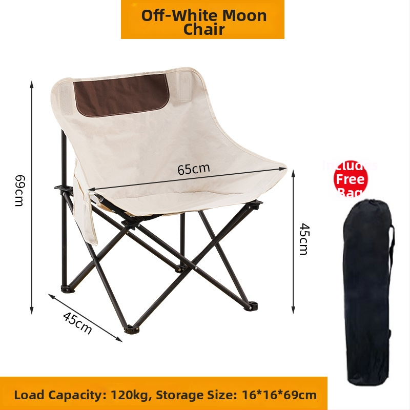 Sklopné vonkajšie Moon Chair pre kempovanie, pikniky, rybolov a oddych na pláži