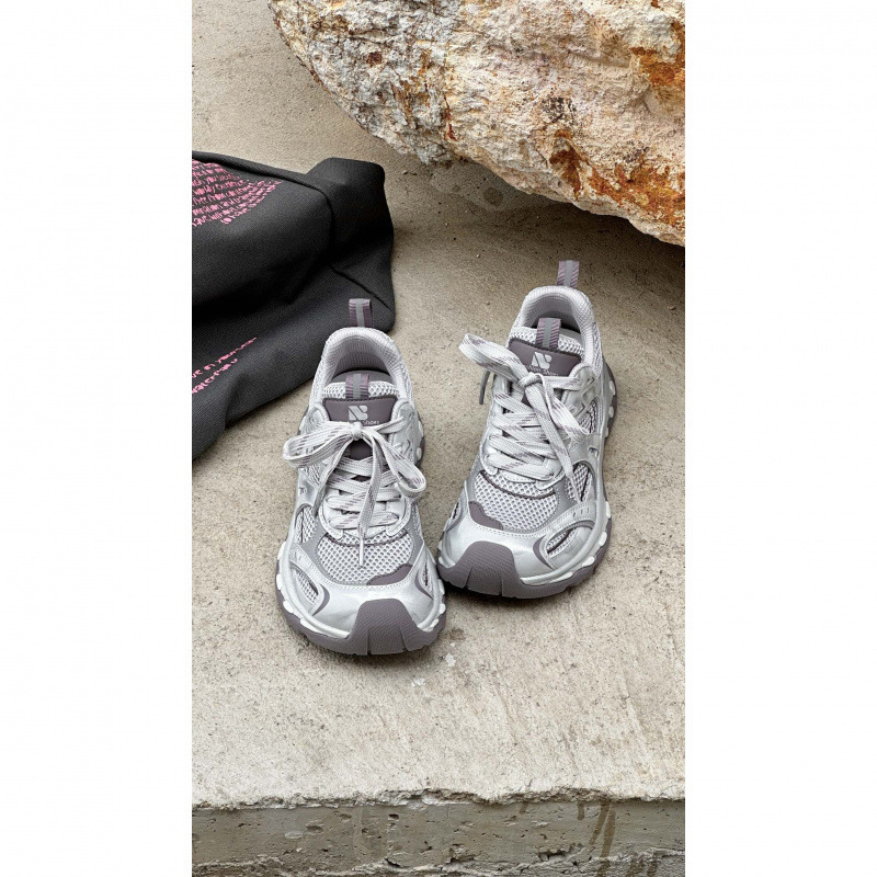 Tenisice za trčanje od prave kože s udobnim dojmom, ženski dad shoes stil, sportsko casual retro tenisice s debelim potplatom, Bxl62000