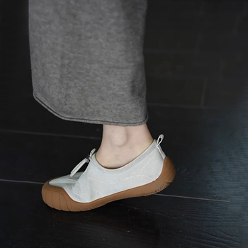Ženske slip-on cipele od ovčje kože, lagana potplata, casual outdoor, retro minimalistički stil