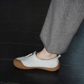 Ženske slip-on cipele od ovčje kože, lagana potplata, casual outdoor, retro minimalistički stil