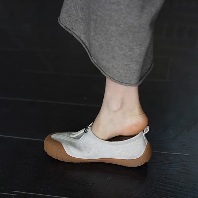 Ženske slip-on cipele od ovčje kože, lagana potplata, casual outdoor, retro minimalistički stil
