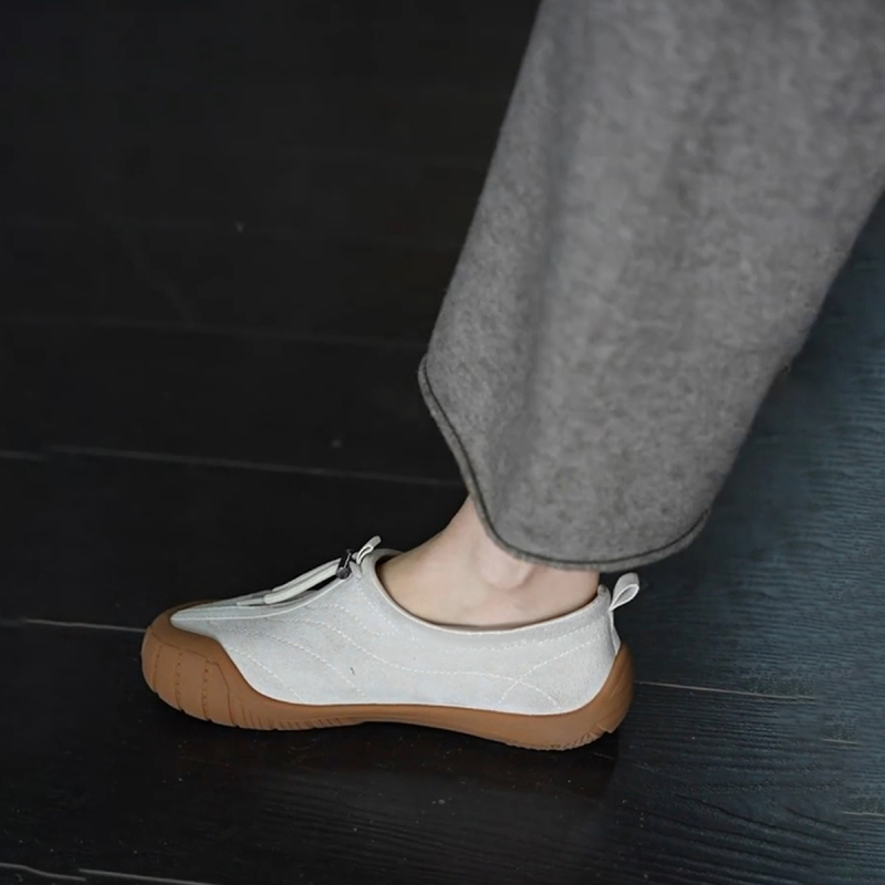 Ženske slip-on cipele od ovčje kože, lagana potplata, casual outdoor, retro minimalistički stil