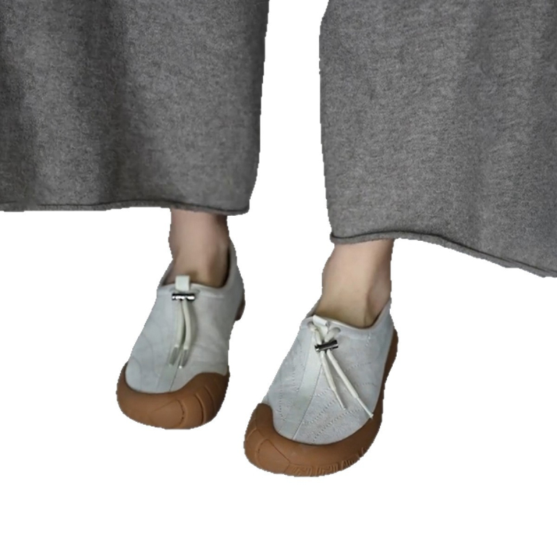 Ženske slip-on cipele od ovčje kože, lagana potplata, casual outdoor, retro minimalistički stil