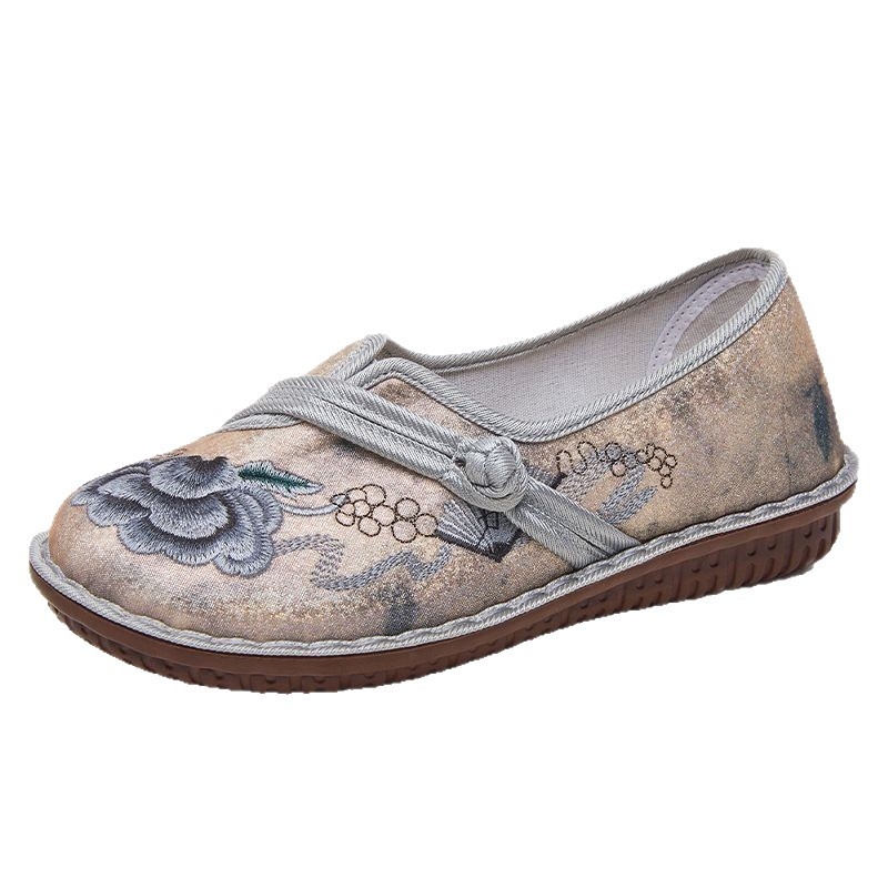 Ženske platnene cipele s izšivkom, lagane i udobne, slip-on model