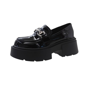 Damske kožne loaferice s platformom od 7 cm, britanski stil, model 2025