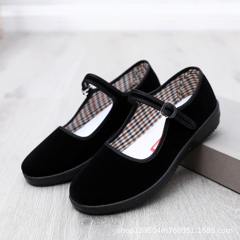 Női textilcipő lapos talppal, munka- és mindennapi viselethez, csúszásmentes, puha talp