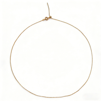 14K pravo zlato, prilagodljiva ogrlica s kuglicama u obliku O - DIY minimalistička i univerzalna ženska ogrlica