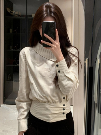 Korejskog stila prugasta kardigan-bluza