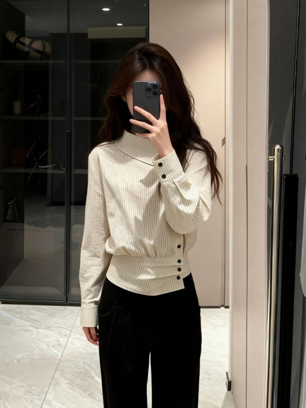 Korejskog stila prugasta kardigan-bluza