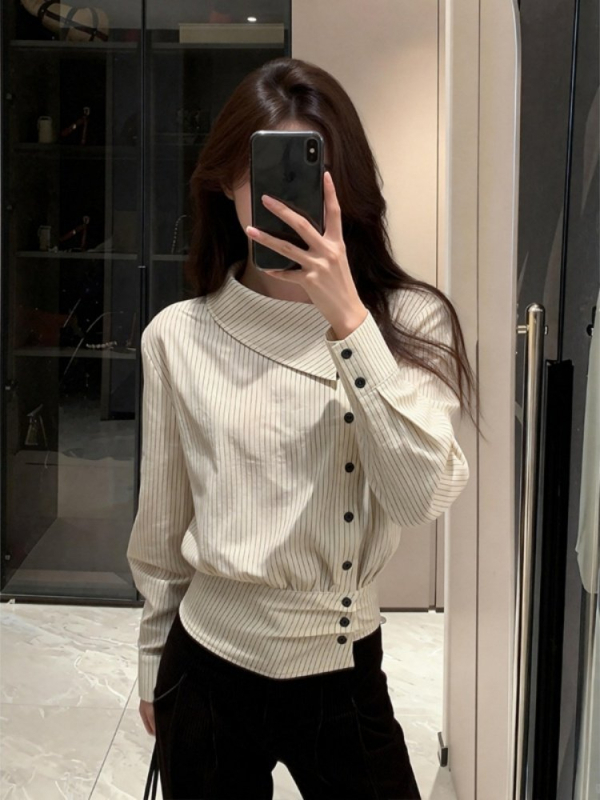 Korejskog stila prugasta kardigan-bluza