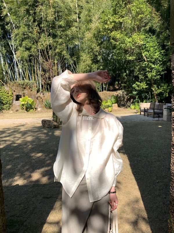 Hers2026 Rana proljeća: korejski stil, jednostavna i elegantna jacquard-bluza s labavim krojem i dugim rukavima za žene