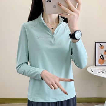 Ženski patchwork sportski top za jogu sa stojećim ovratnikom, dugi rukav, casual stil, poluotvoren kardigan