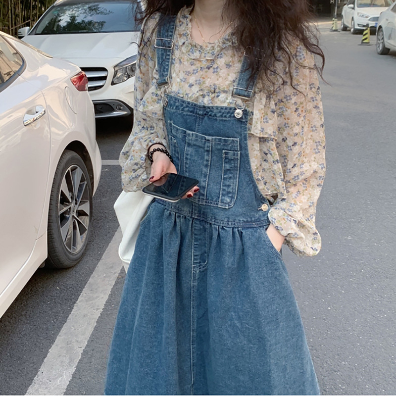 Ženska šifon bluza s cvjetnim printom, francuski retro stil, elegantna