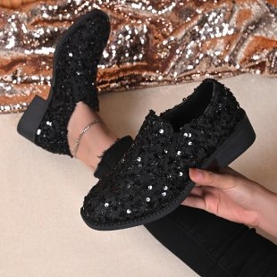 Ženske slip-on loafers, sjajne plosnate cipele za proljeće i jesen, udobne za trudnice