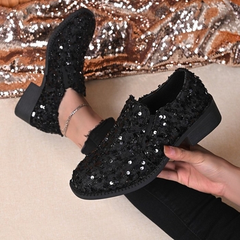 Ženske slip-on loafers, sjajne plosnate cipele za proljeće i jesen, udobne za trudnice