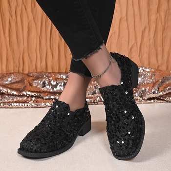 Ženske slip-on loafers, sjajne plosnate cipele za proljeće i jesen, udobne za trudnice