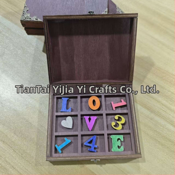 Retro drevená darčeková kazeta s miniatúrnou scénou pre domáce dekorácie, malý ručne vyrobený drevený ozdobný predmet
