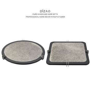 Sivý kruhový podnos - minimalistický lux pre aromaterapiu a vystavenie