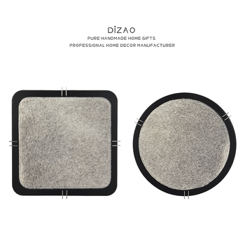 Sivý kruhový podnos - minimalistický lux pre aromaterapiu a vystavenie