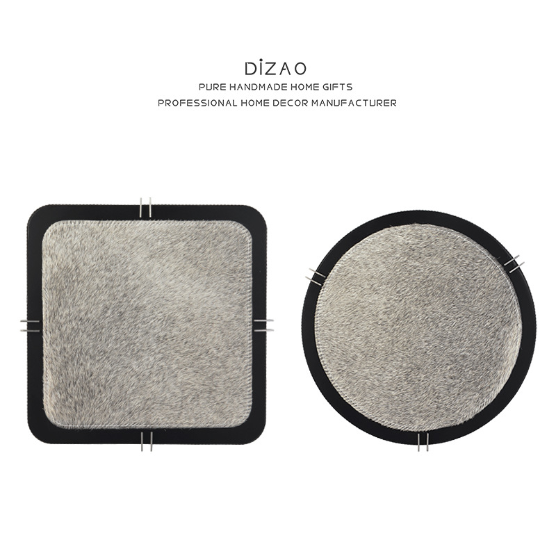 Sivý kruhový podnos - minimalistický lux pre aromaterapiu a vystavenie