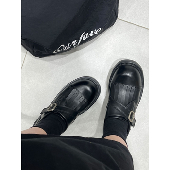Női bőr loaferek, kerek orrú, slip-on, bőr felsőrész, gumírozott talp, középmagas sarok