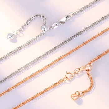 Bakreni kolijer s pozlaćenim završetkom, srcolni motiv, stil Chopard lanca, višeslojni, podesiva duljina 41–50 cm, bez privjeska, ženski lagani luksuz