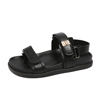 Női egypántos Velcro-s szandál, vastag talppal, divatos