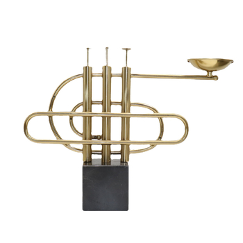 Kovaný kovový svietnik s európskym štýlom – dekoratívna socha do domu, študovne, hotela a kancelárie