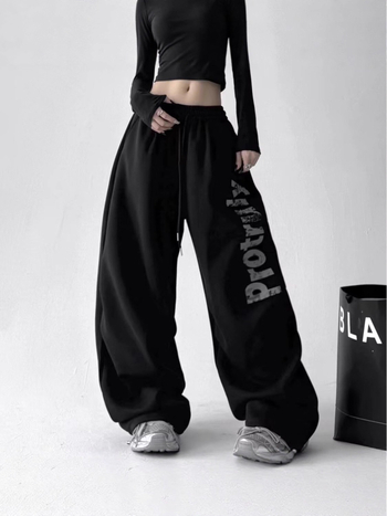 Ženske casual hlače za retro jazz ples, ležerna silueta, jesen 2025, hip-hop stil