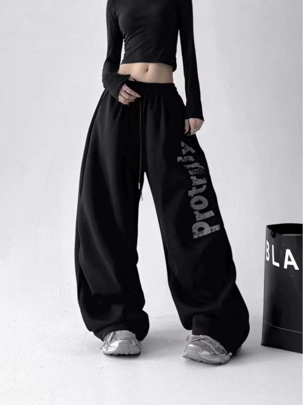 Ženske casual hlače za retro jazz ples, ležerna silueta, jesen 2025, hip-hop stil