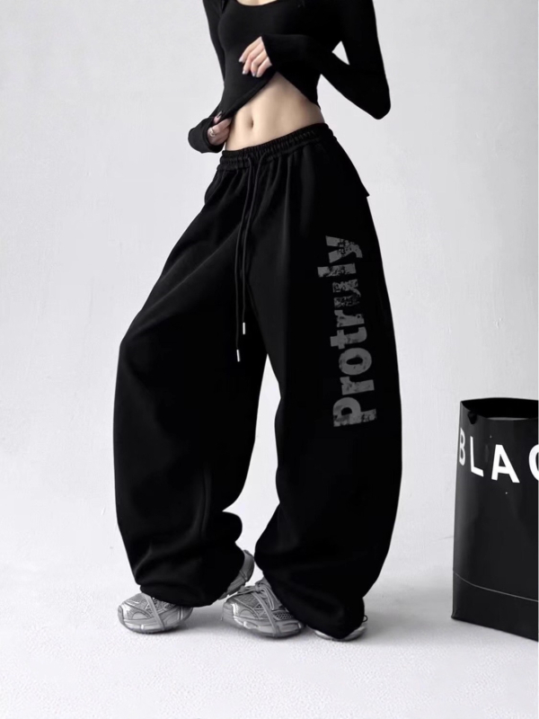 Ženske casual hlače za retro jazz ples, ležerna silueta, jesen 2025, hip-hop stil