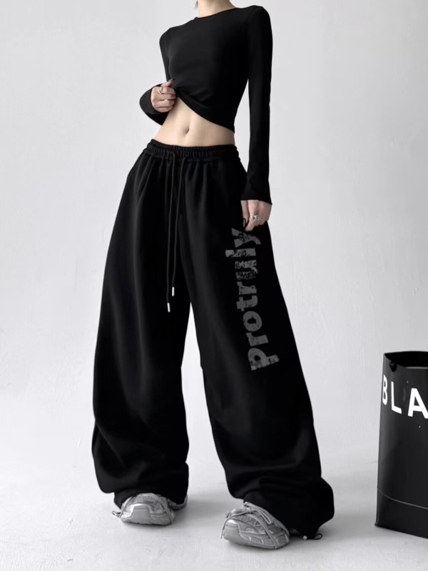 Ženske casual hlače za retro jazz ples, ležerna silueta, jesen 2025, hip-hop stil