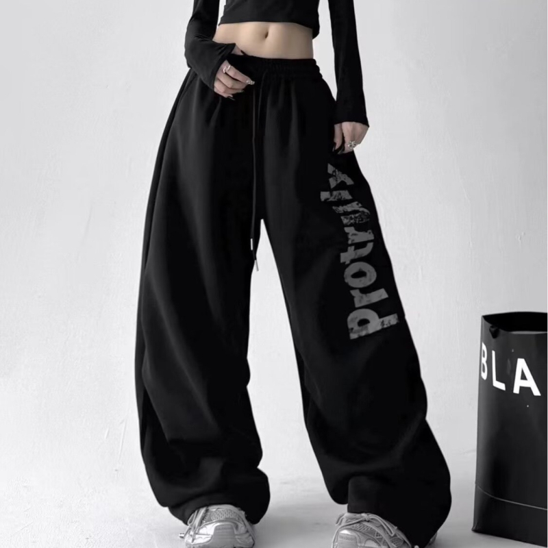 Ženske casual hlače za retro jazz ples, ležerna silueta, jesen 2025, hip-hop stil