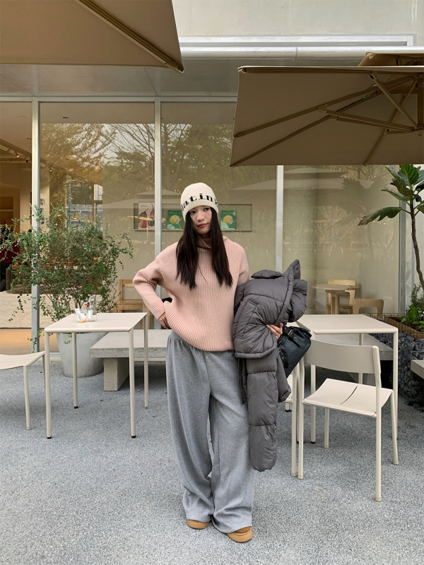 Yuyi ženske casual hlače s kopčama, široke nogavice, drapiran struk, korejski stil, jesen-zima 2025, model C517