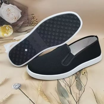 Unisex platnene radne cipele, slip-on, debeli mekani đon, niski gornji dio, prozračne, za proljeće, ljeto i jesen