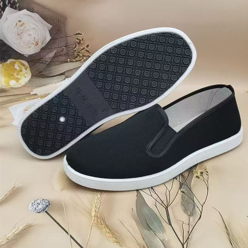 Unisex platnene radne cipele, slip-on, debeli mekani đon, niski gornji dio, prozračne, za proljeće, ljeto i jesen