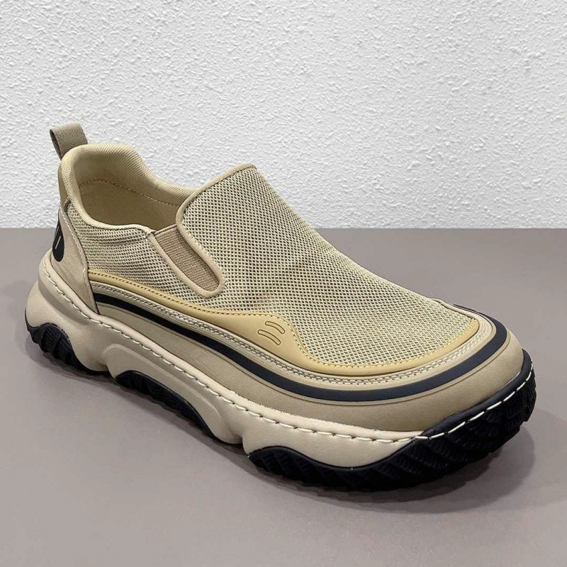 Platnene muške tenisice 2025 zima - slip-on, casual sports, lagana đon, stil staroga Pekinga