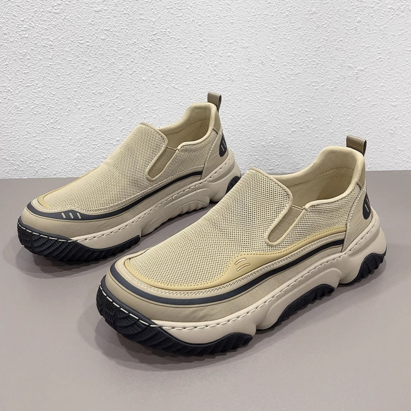 Platnene muške tenisice 2025 zima - slip-on, casual sports, lagana đon, stil staroga Pekinga