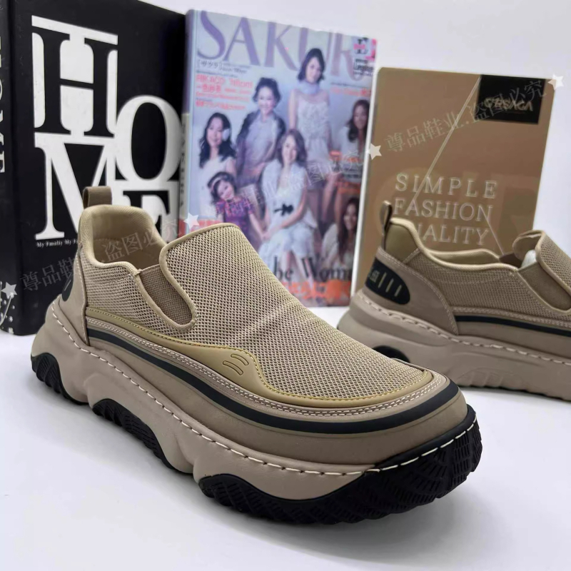 Platnene muške tenisice 2025 zima - slip-on, casual sports, lagana đon, stil staroga Pekinga