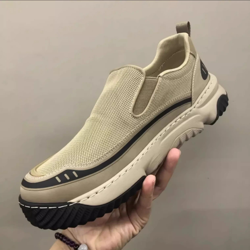 Platnene muške tenisice 2025 zima - slip-on, casual sports, lagana đon, stil staroga Pekinga