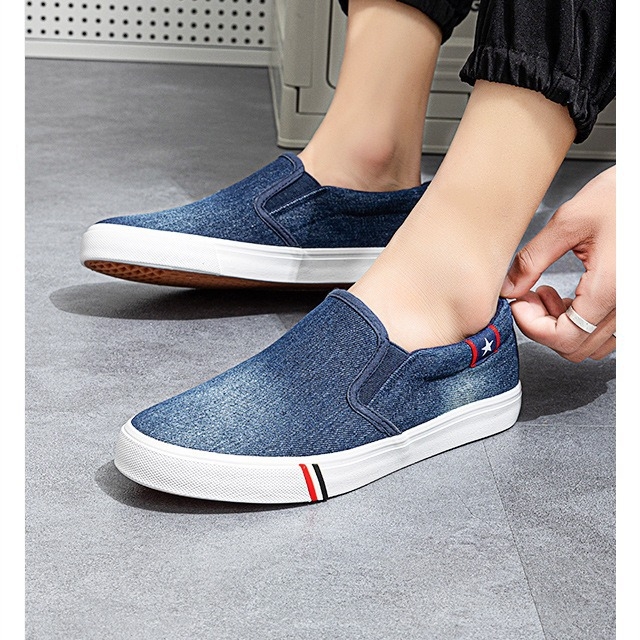 Muške Slip-On tenisice od denim canvas, prozračne radne i svakodnevne tenisice