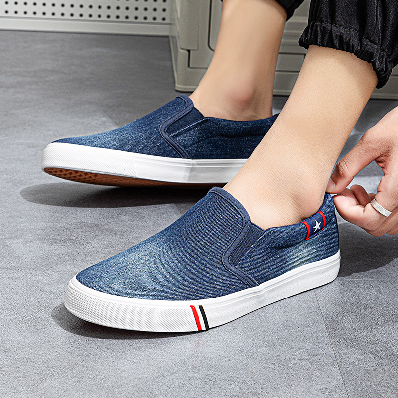 Muške Slip-On tenisice od denim canvas, prozračne radne i svakodnevne tenisice