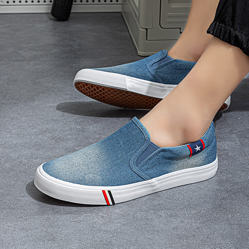 Muške Slip-On tenisice od denim canvas, prozračne radne i svakodnevne tenisice