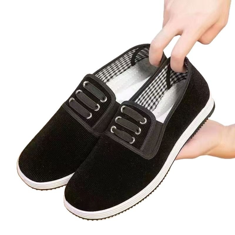 Old Beijing υφασμάτινα παπούτσια, unisex, με φαρδιά σόλα, αντιολισθητικά, ανθεκτικά, αναπνέέοντα για άνοιξη-φθινόπωρο, κλασικά