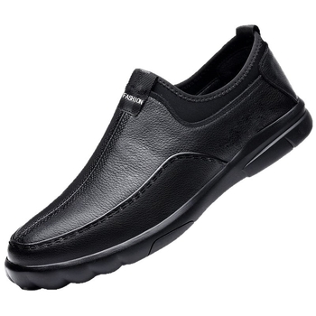 2026-os modell férfi bőrs slip-on cipő, kényelmes, sokoldalú, mindennapi viseletre, laza stílusú, puha talp, kopásálló