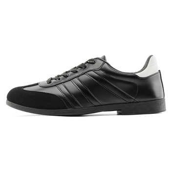Muške tenisice za trening, sjajne crne, svestrane tenisice, kožne svakodnevne cipele, britanski retro gradski stil, model A-8