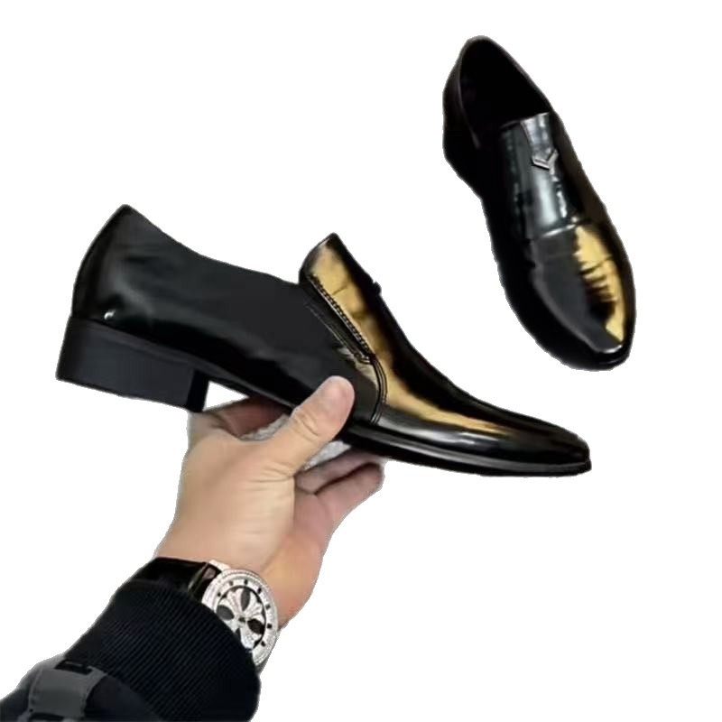 Muške kožne cipele za poslovno casual stil, slip-on s oštrim vrhom, prozračne i udobne, za poslovno odijevanje i vjenčanja