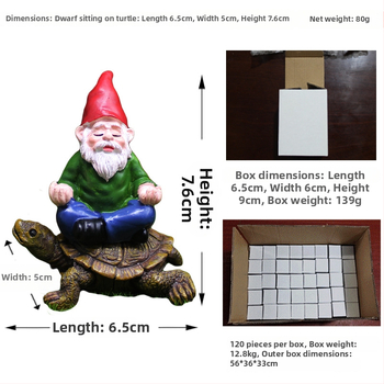 2025 Živicová ozdoba záhradného gnóma – mini krajinková figúrka